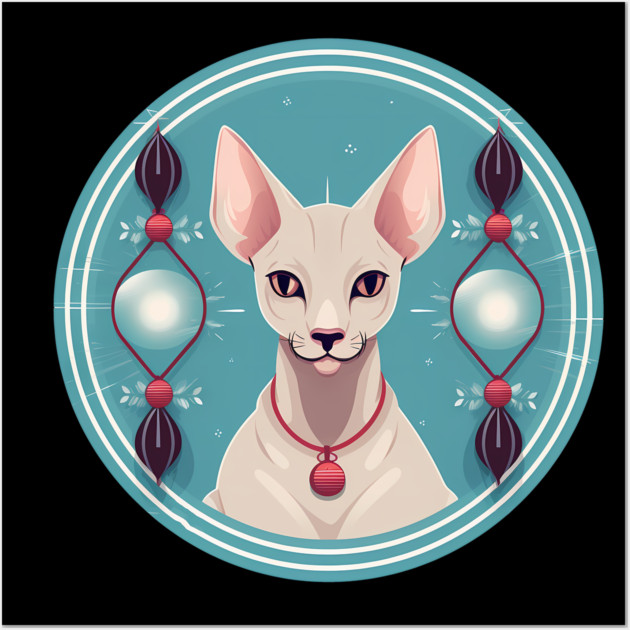 Oriental Shorthair Cat Xmas  Ornament, Love Cats Wall Art by logiamerch