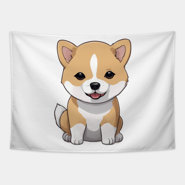 Shiba Inu Puppies Tapestry by animegirlnft