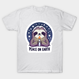 Peace On Earth Sloth T-Shirt