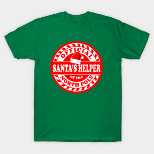 Official Santa's Helper of the North Pole logo design T-Shirt