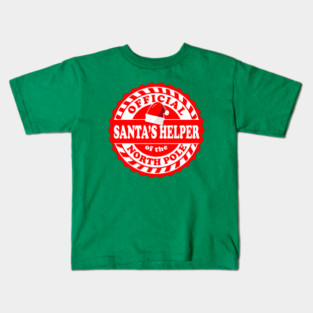 Official Santa's Helper of the North Pole logo design Kids T-Shirt