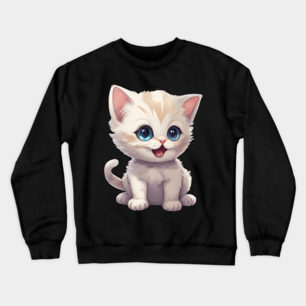 Baby Cat Crewneck Sweatshirt by animegirlnft
