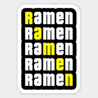 Funny Ramen Noodles Sticker