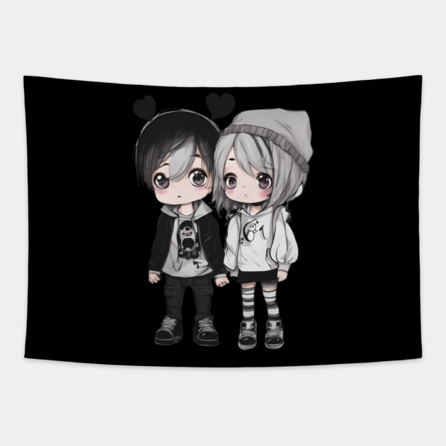 Emo People Tapestry by animegirlnft