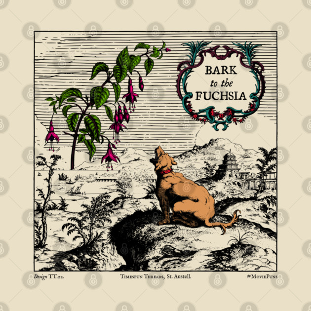 Bark to the Fuchsia (version 2 - colour highlights) by TimespunThreads