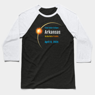 Arkansas AR Total Solar Eclipse 2024 Baseball T-Shirt