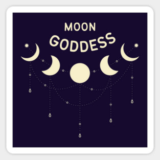 Moon Goddess Full Moon Pagan Wiccan Cheeky Witch® Sticker