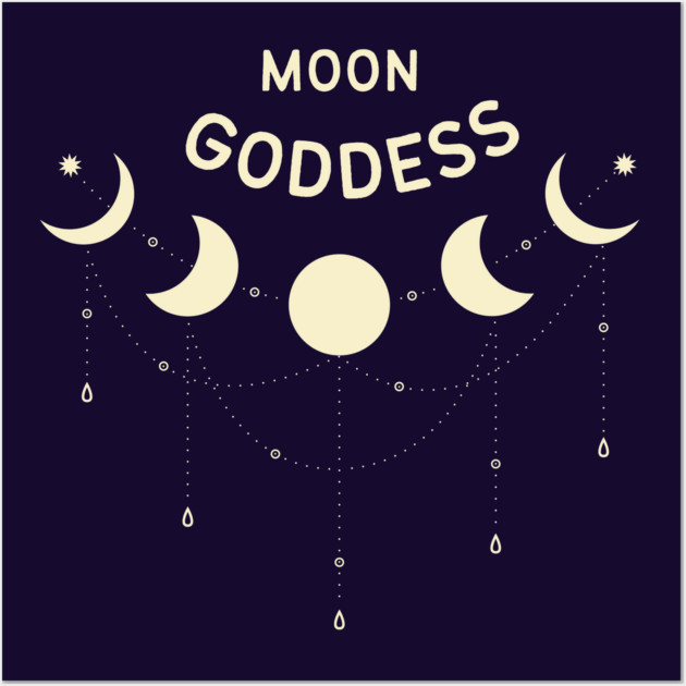 Moon Goddess Full Moon Pagan Wiccan Cheeky Witch® Wall Art by Cheeky Witch