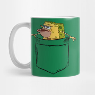 Caveman Spongebob (Primitive Spongegar) Pocket Shirt Mug