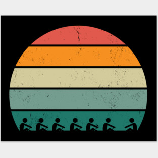 Rowing Sunset Posters and Art