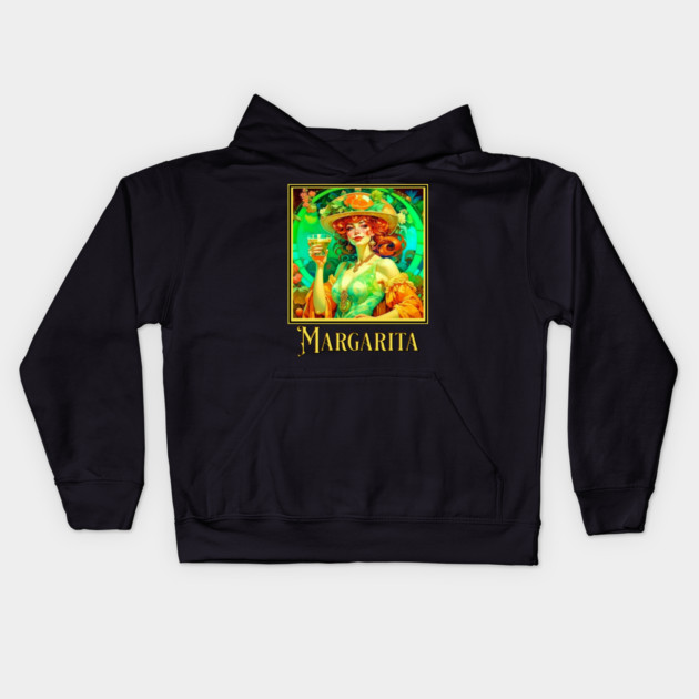 Margarita Art Nouveau Kids Hoodie by HolidayBug