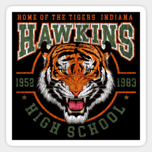 Hawkins High School Indiana Worn Out Sticker