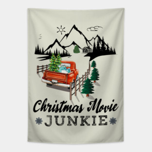 Christmas Movie Junkie Tapestry