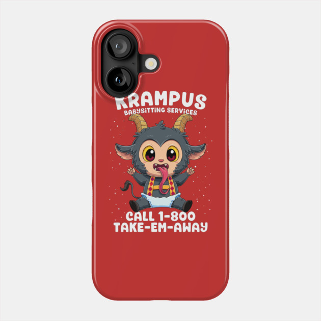 Cute Krampus: Tot Wrangler Extraordinaire Phone Case by GoshWow®