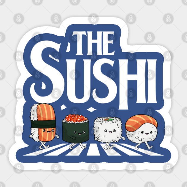 Sushi Stride: Roll Across the Road Sticker by GoshWow®