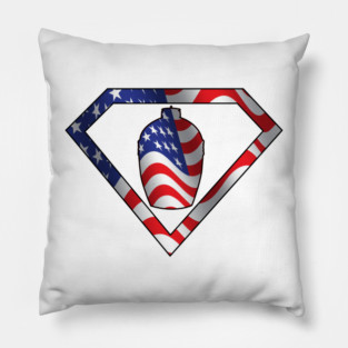 Super Eggman in USA Flag Colors! Pillow