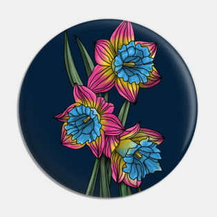 Pan Daffodils Pin