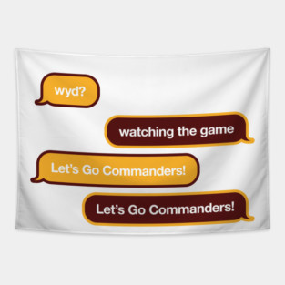Commanders WYD Text Tapestry