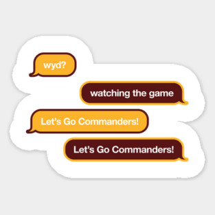 Commanders WYD Text Sticker