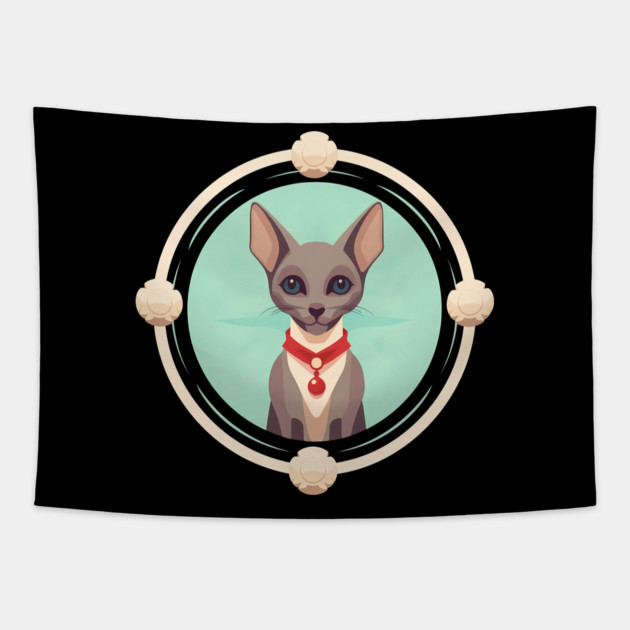 Oriental Shorthair Cat Xmas  Ornament, Love Cats Tapestry by logiamerch