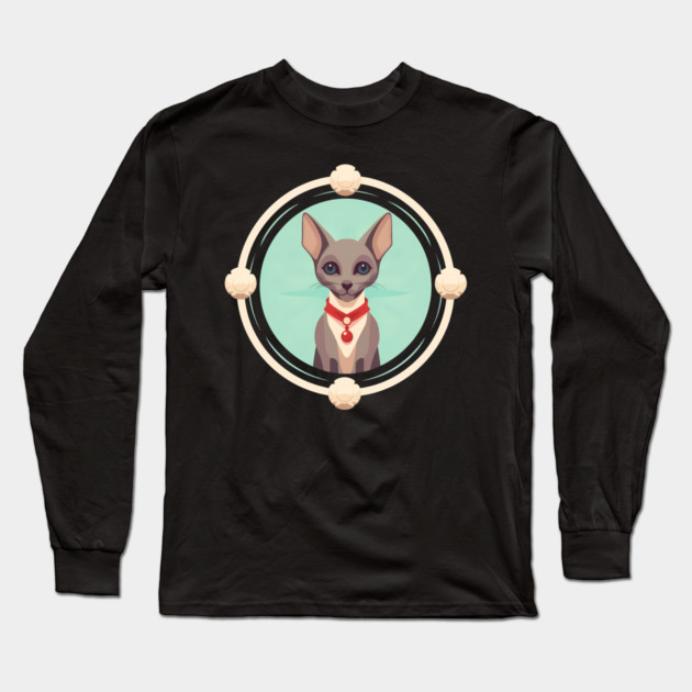 Oriental Shorthair Cat Xmas  Ornament, Love Cats Long Sleeve T-Shirt by logiamerch