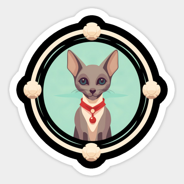 Oriental Shorthair Cat Xmas  Ornament, Love Cats Sticker by logiamerch