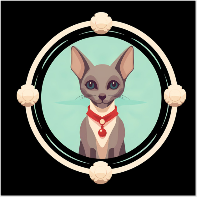 Oriental Shorthair Cat Xmas  Ornament, Love Cats Wall Art by logiamerch