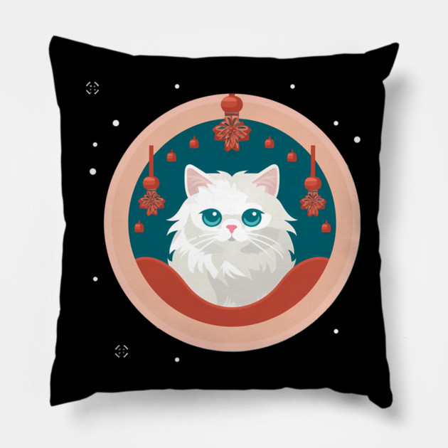 Persian Cat Xmas  Ornament, Love Cats Pillow by logiamerch