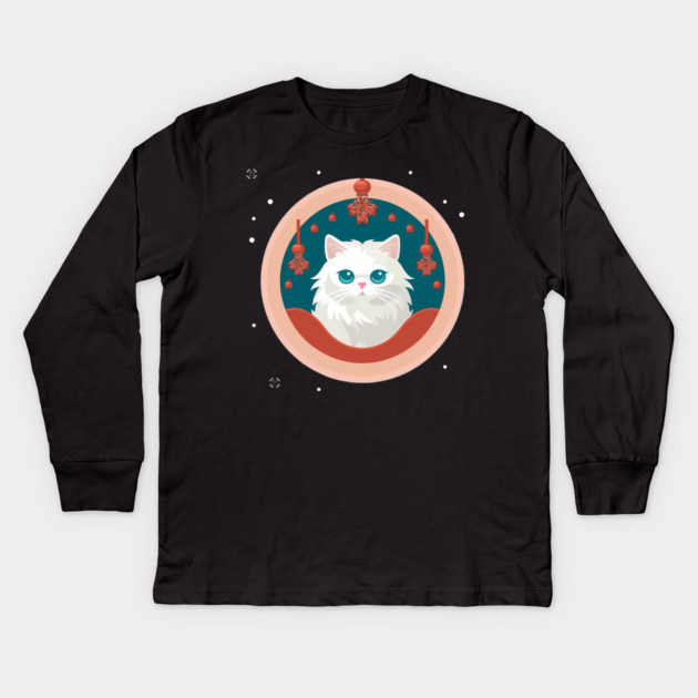 Persian Cat Xmas  Ornament, Love Cats Kids Long Sleeve T-Shirt by logiamerch