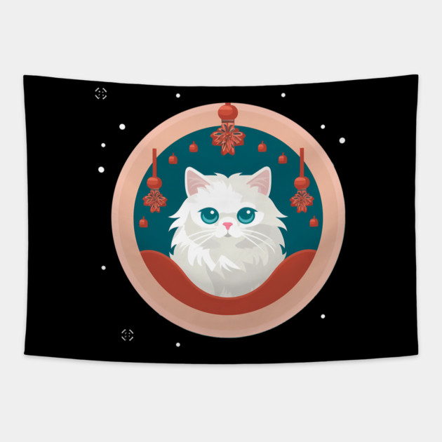 Persian Cat Xmas  Ornament, Love Cats Tapestry by logiamerch