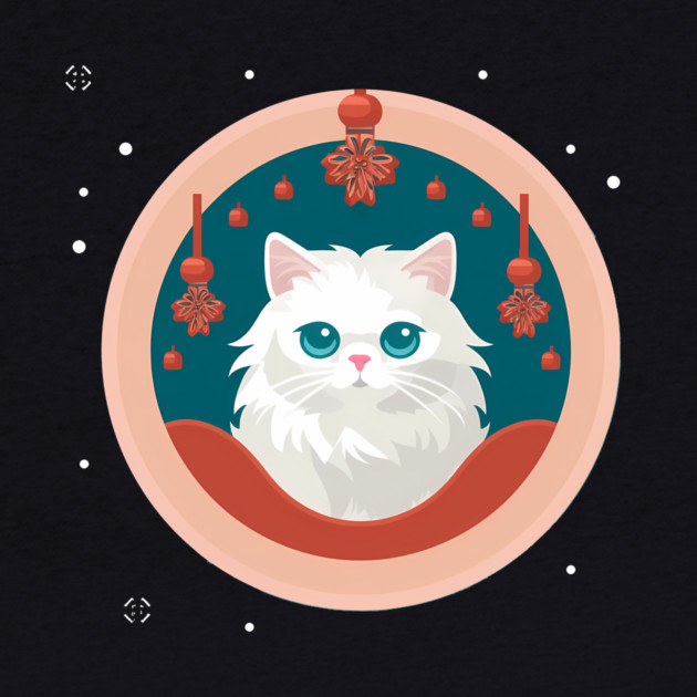 Persian Cat Xmas  Ornament, Love Cats by logiamerch
