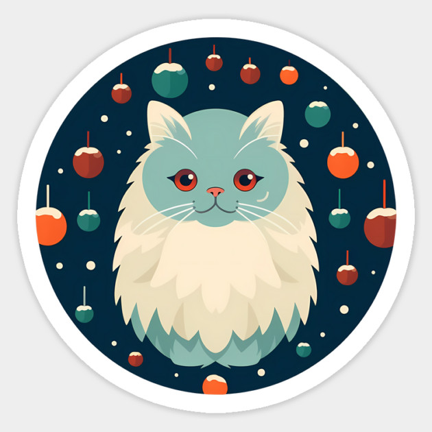 Persian Cat Xmas  Ornament, Love Cats Sticker by logiamerch