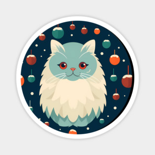 Persian Cat Xmas  Ornament, Love Cats Magnet