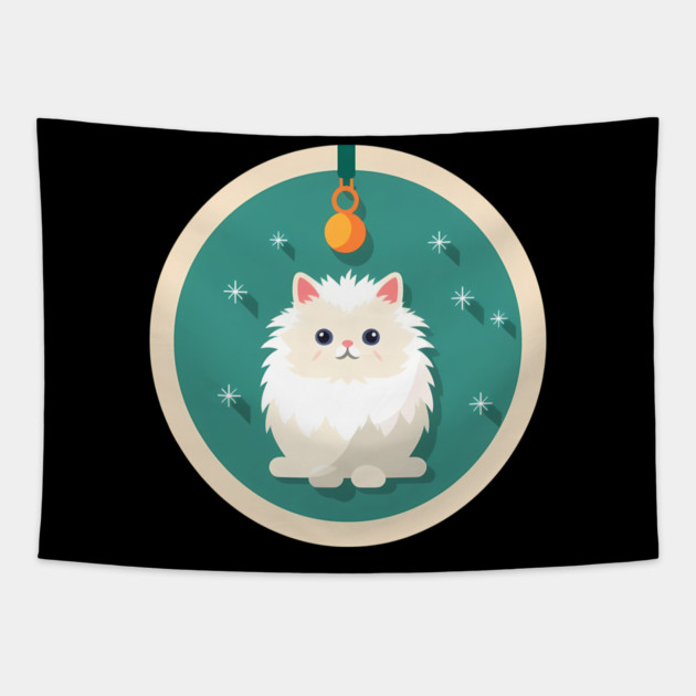 Persian Cat Xmas  Ornament, Love Cats Tapestry by logiamerch