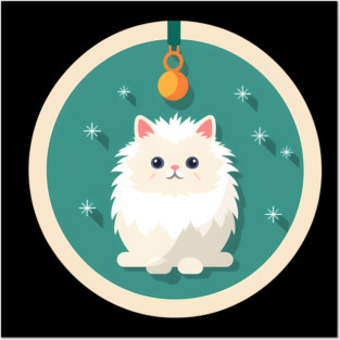 Persian Cat Xmas  Ornament, Love Cats Posters and Art