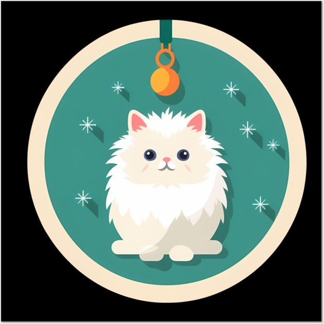 Persian Cat Xmas  Ornament, Love Cats Wall Art by logiamerch