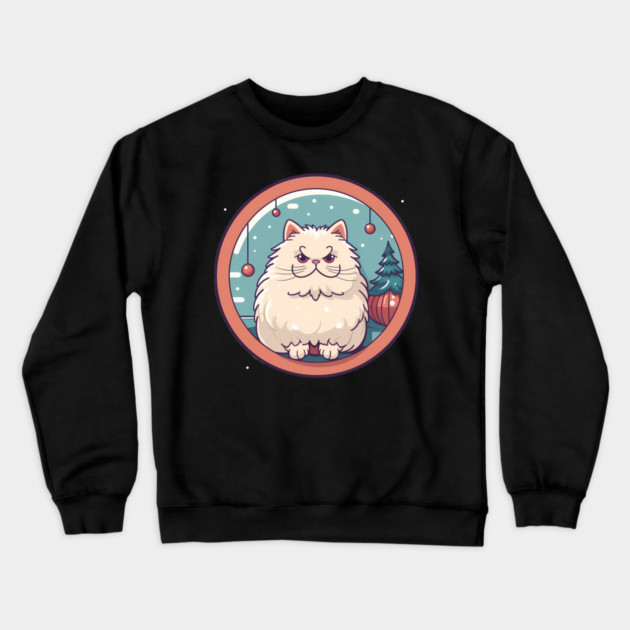 Persian Cat Xmas  Ornament, Love Cats Crewneck Sweatshirt by logiamerch