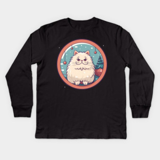 Persian Cat Xmas  Ornament, Love Cats Kids Long Sleeve T-Shirt
