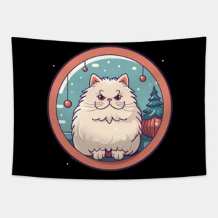 Persian Cat Xmas  Ornament, Love Cats Tapestry