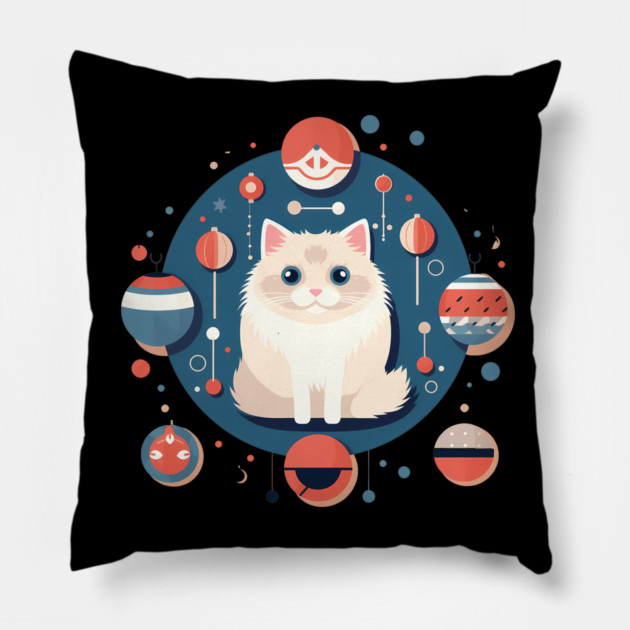 Ragdoll Cat Xmas  Ornament, Love Cats Pillow by logiamerch