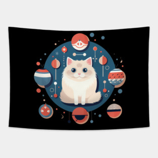 Ragdoll Cat Xmas  Ornament, Love Cats Tapestry