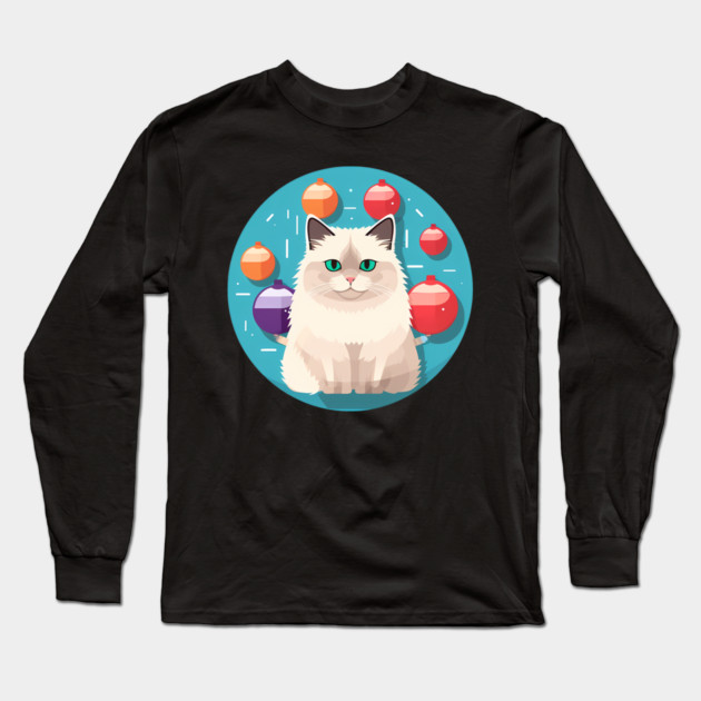 Ragdoll Cat Xmas  Ornament, Love Cats Long Sleeve T-Shirt by logiamerch