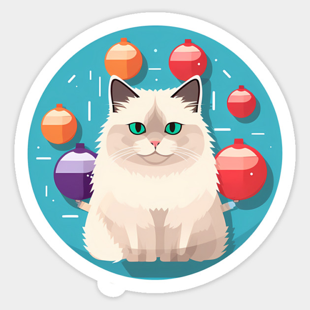 Ragdoll Cat Xmas  Ornament, Love Cats Sticker by logiamerch
