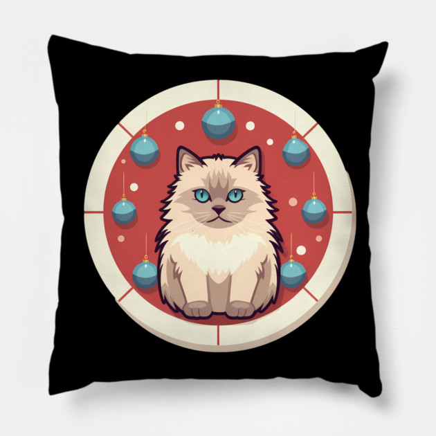 Ragdoll Cat Xmas  Ornament, Love Cats Pillow by logiamerch