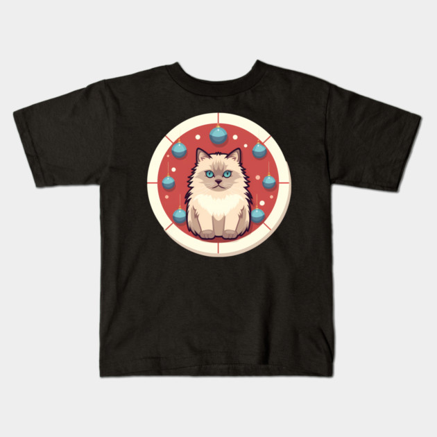 Ragdoll Cat Xmas  Ornament, Love Cats Kids T-Shirt by logiamerch