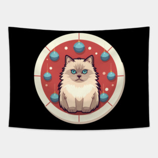 Ragdoll Cat Xmas  Ornament, Love Cats Tapestry