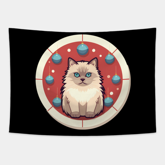 Ragdoll Cat Xmas  Ornament, Love Cats Tapestry by logiamerch