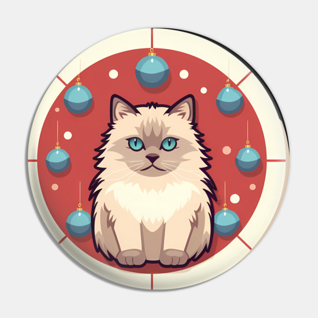 Ragdoll Cat Xmas  Ornament, Love Cats Pin by logiamerch