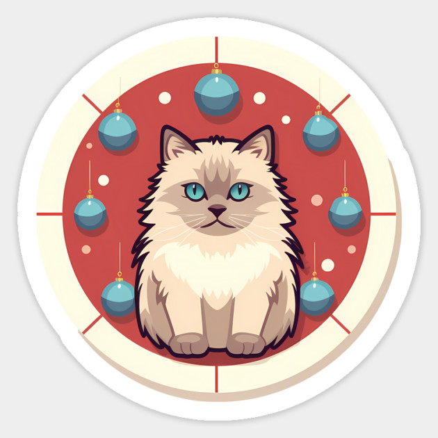 Ragdoll Cat Xmas  Ornament, Love Cats Sticker by logiamerch