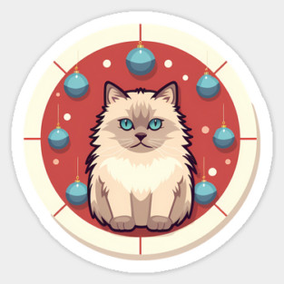 Ragdoll Cat Xmas  Ornament, Love Cats Magnet